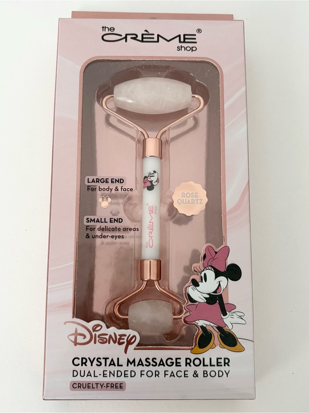 The Creme Shop x Disney Rose Quartz Crystal Massage Roller for Face & Body